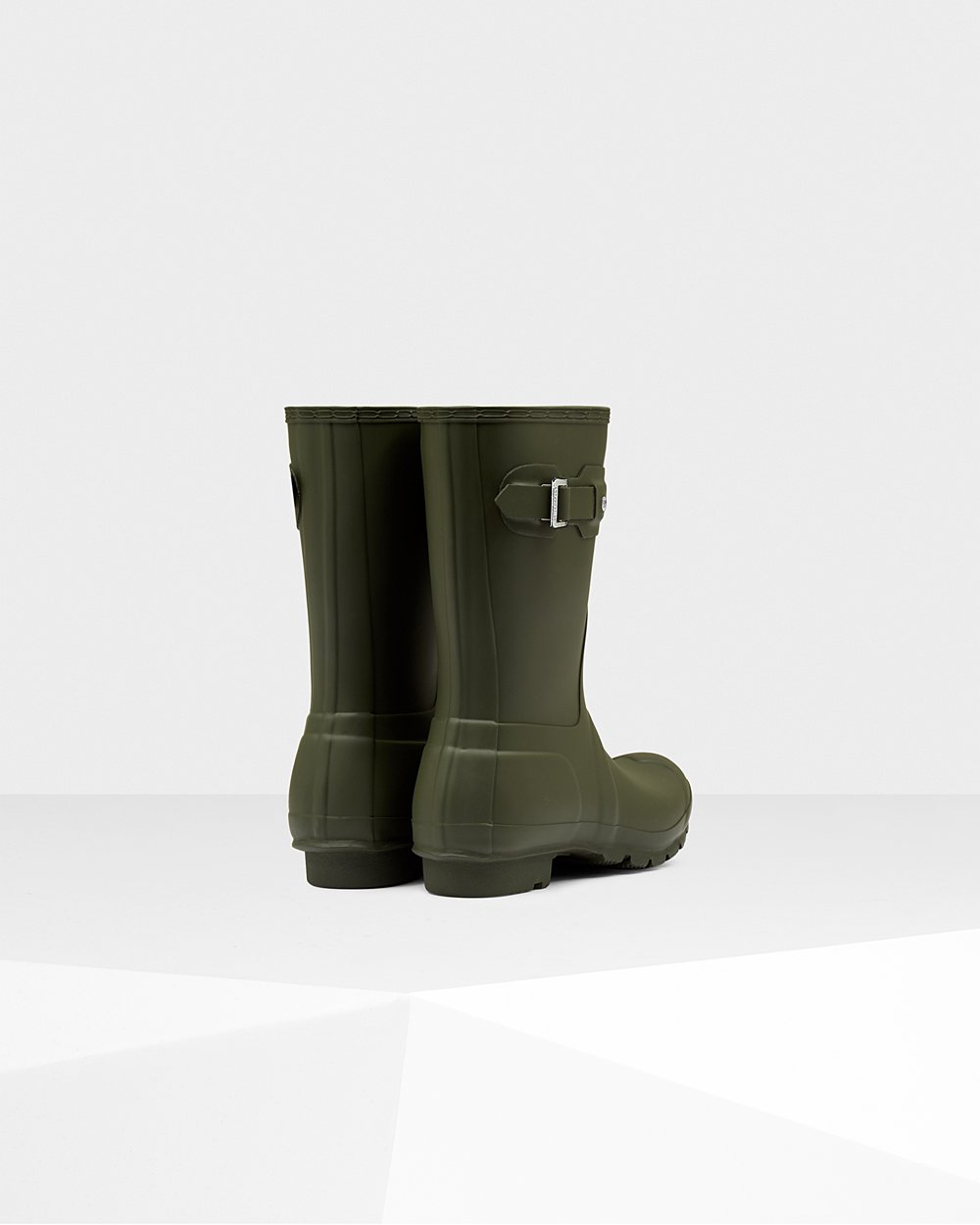 Womens Short Rain Boots - Hunter Original (27GXRBWIY) - Dark Olive